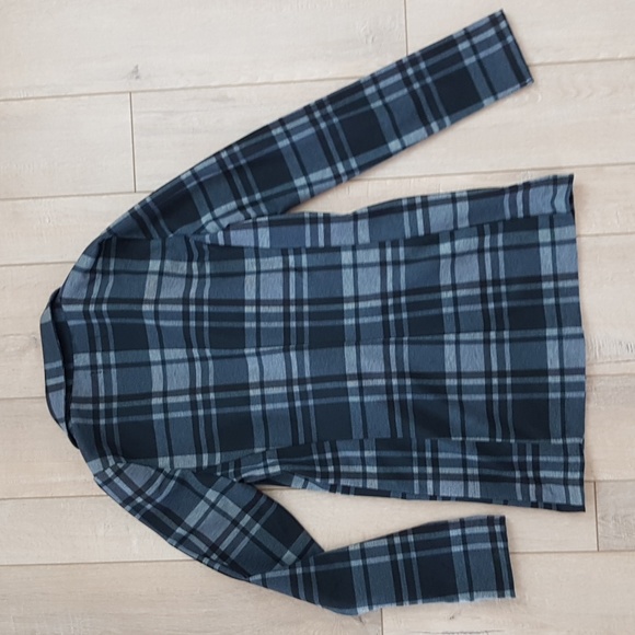 Le Château Longer Length Plaid Blue Blazer - Picture 2 of 7